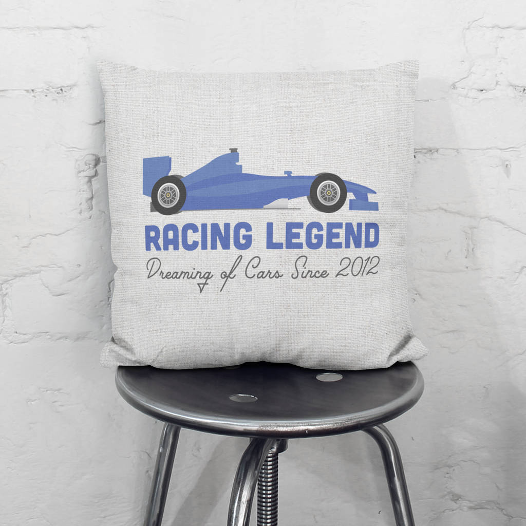 Personalised Race Car Cushion