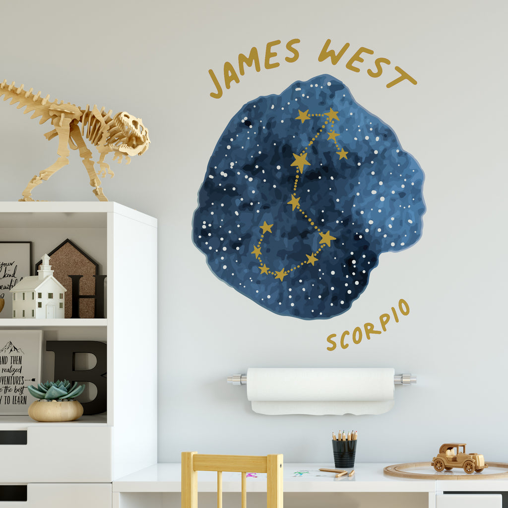 Personalised Star Sign Wall Sticker Room Decor