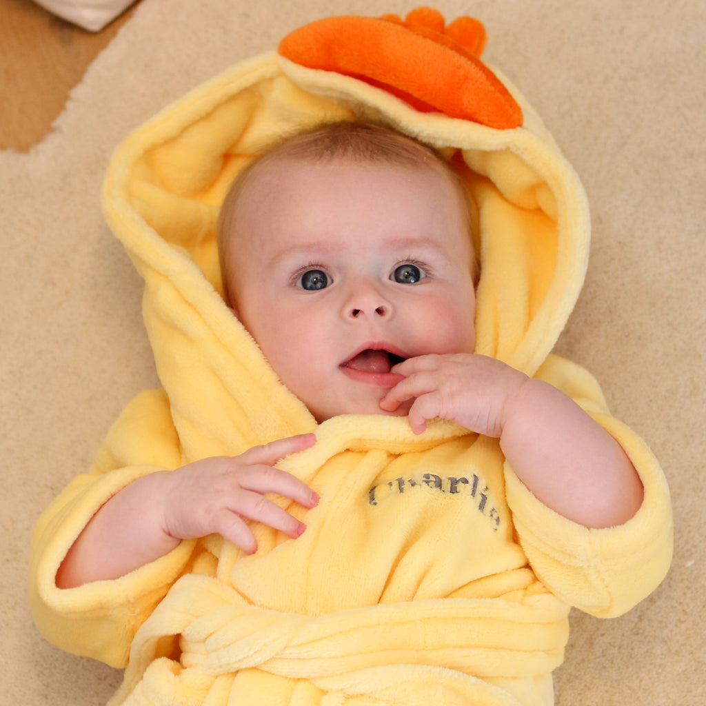 Personalised Baby Chick Dressing Gown Gift For Children