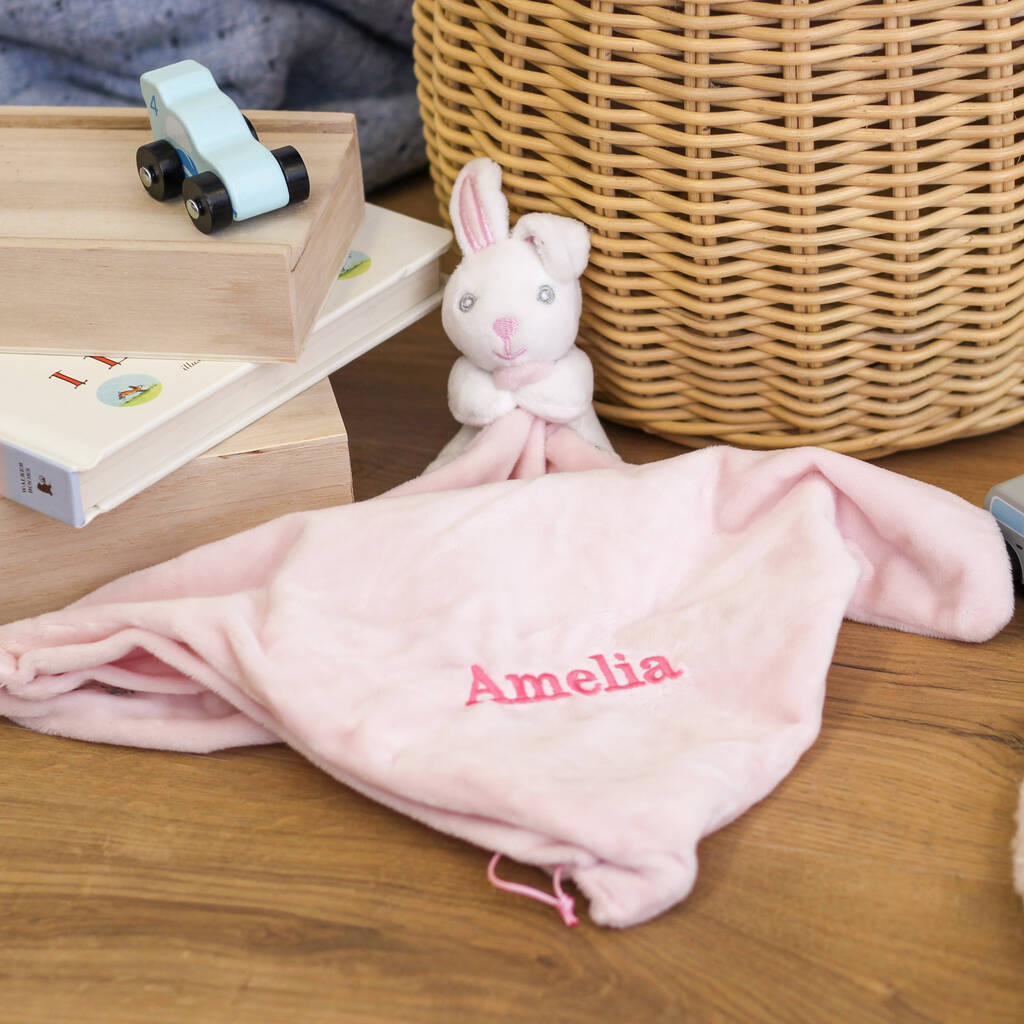 Personalised Rabbit Blanket Gift For New Baby