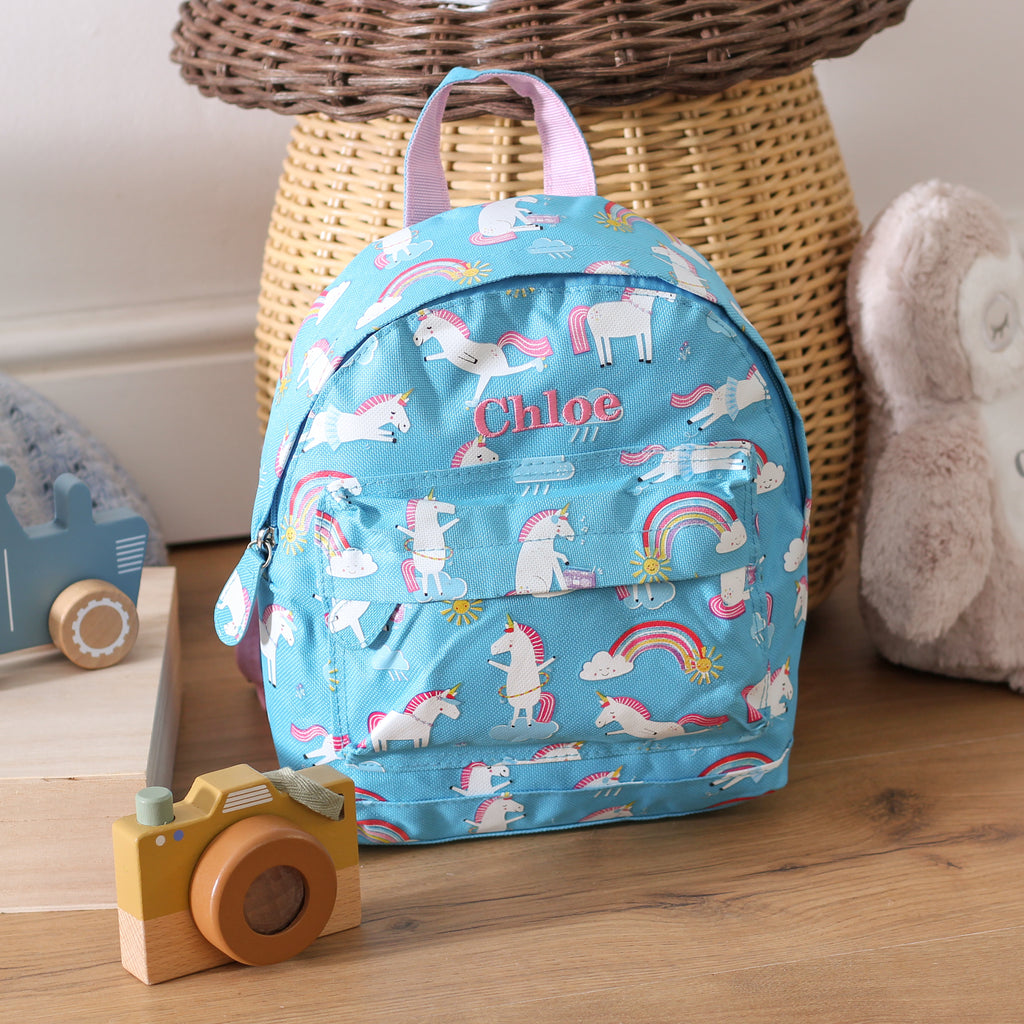 Personalised Unicorn Backpack Girls Gift For School