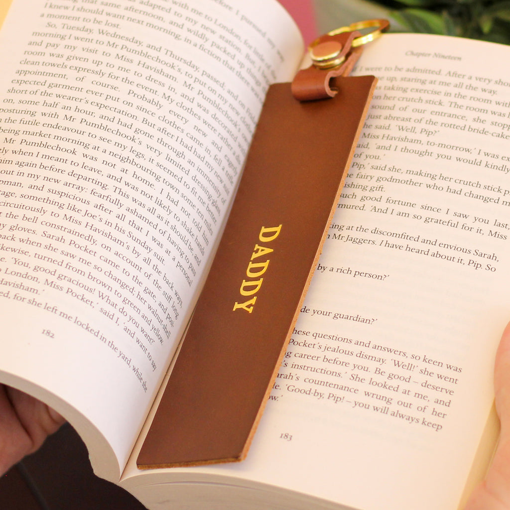Personalised Leather Bookmark Gift For Him Or Her