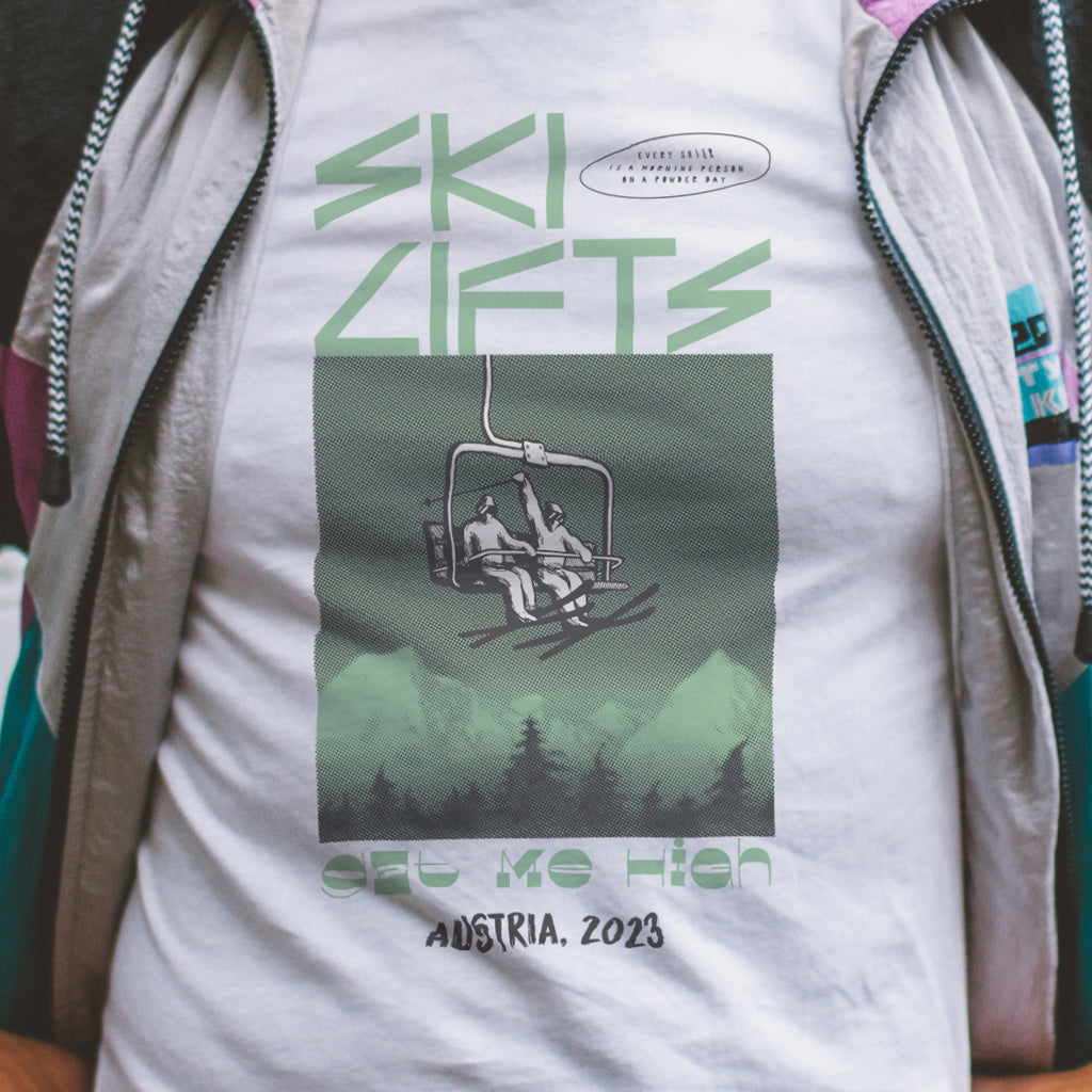 Personalised Ski Lifts Get Me High T Shirt