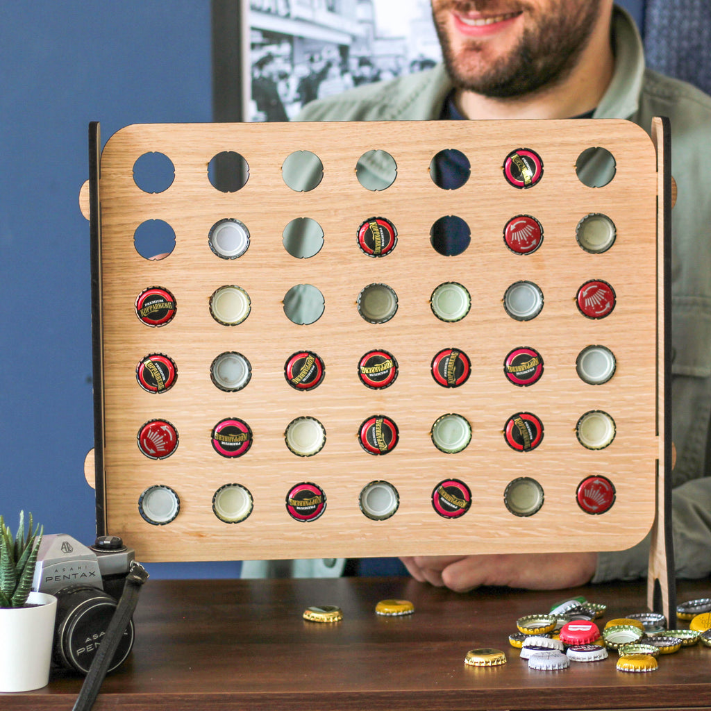 Beer Bottle Cap Collector Match Four In A Row Game