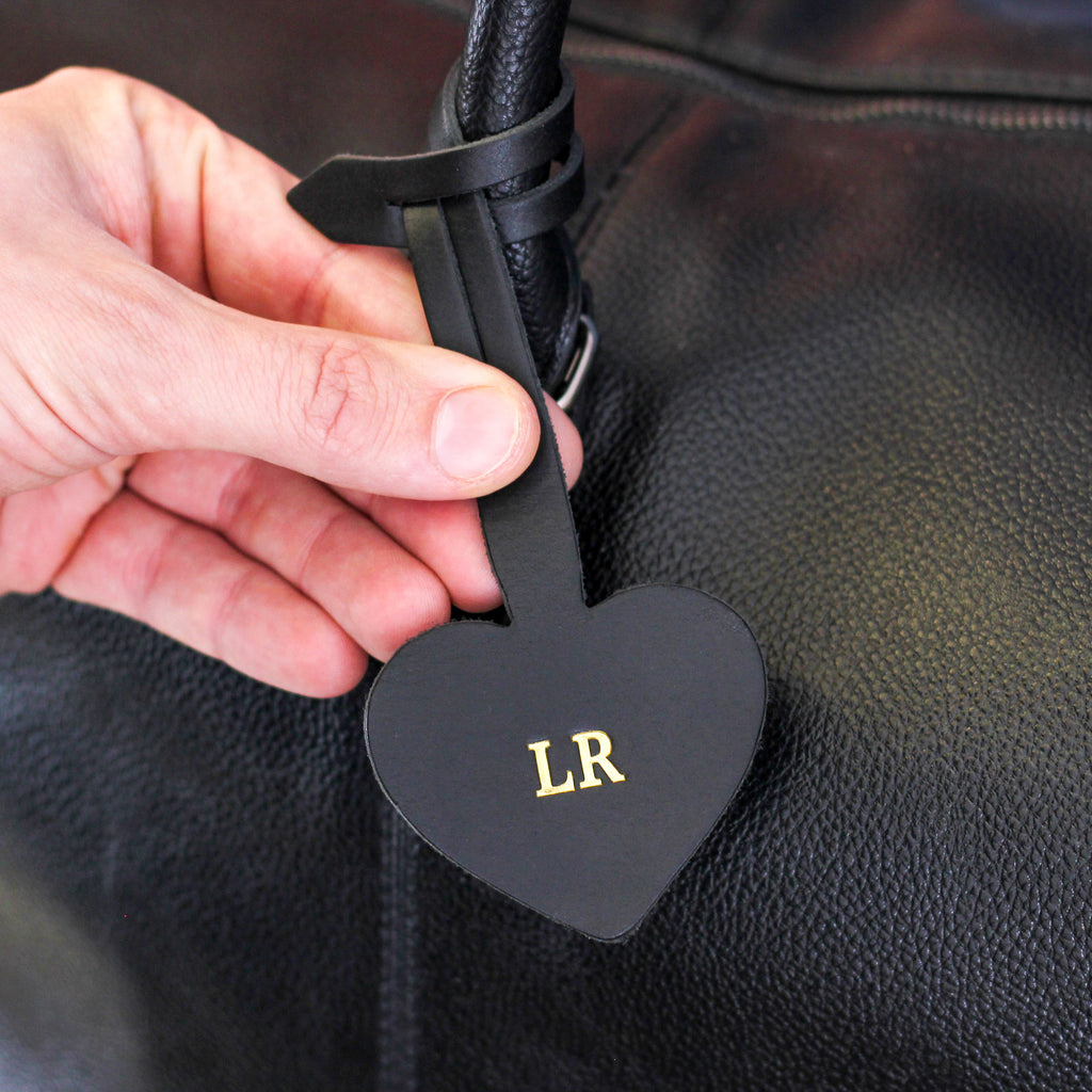 Personalised Heart Bag Strap Travel Gift For Her