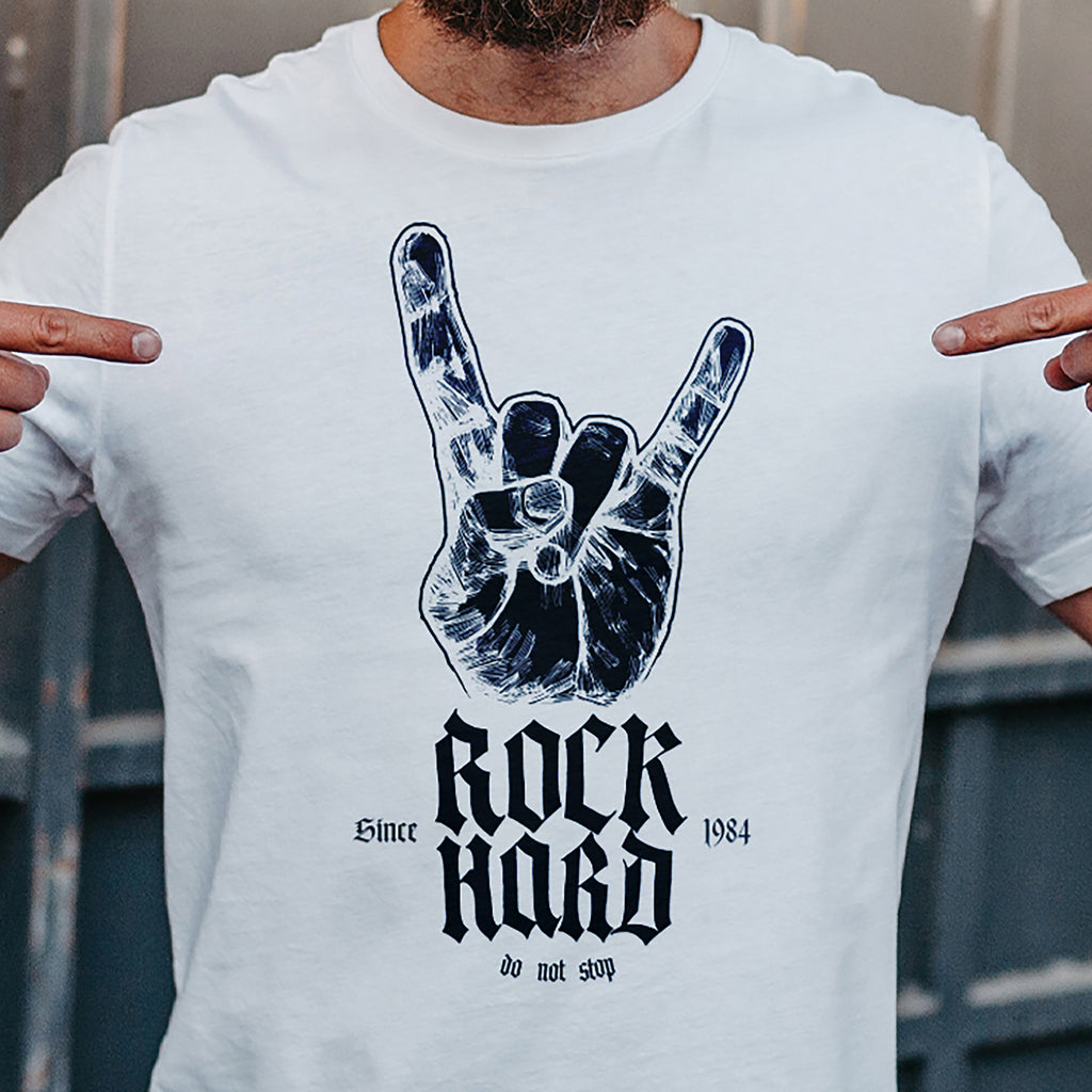 Personalised Rock Hard Music T Shirt For Men