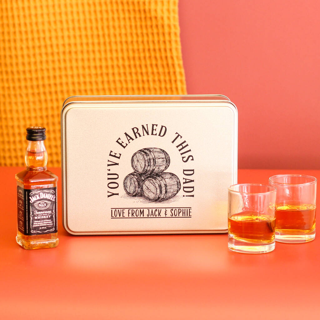 Personalised Whiskey Barrels Gift Set And Shot Glasses