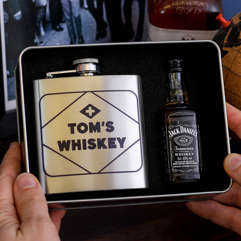 Personalised Emergency Whiskey Tin Gift For Him