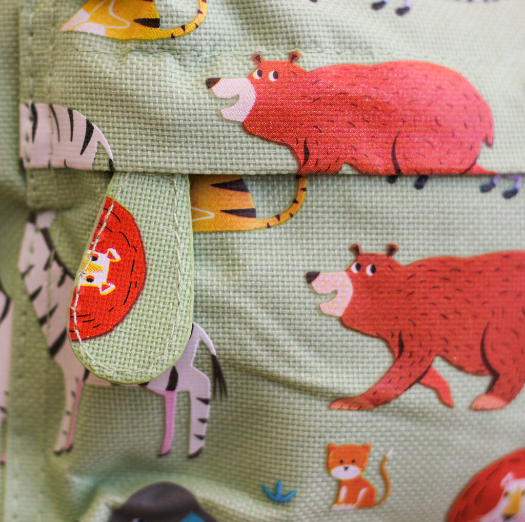 Personalised Jungle Animals Children's School Back Pack