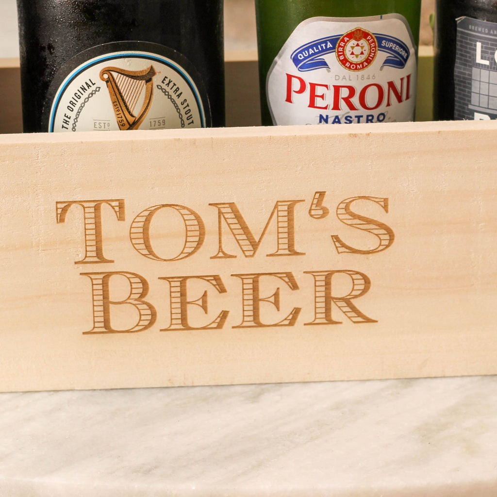 Personalised Beer Box Drink Holder Gift For Dad