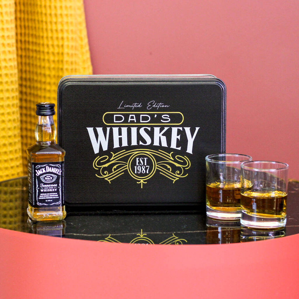 Personalised Whiskey Tin Gift Set