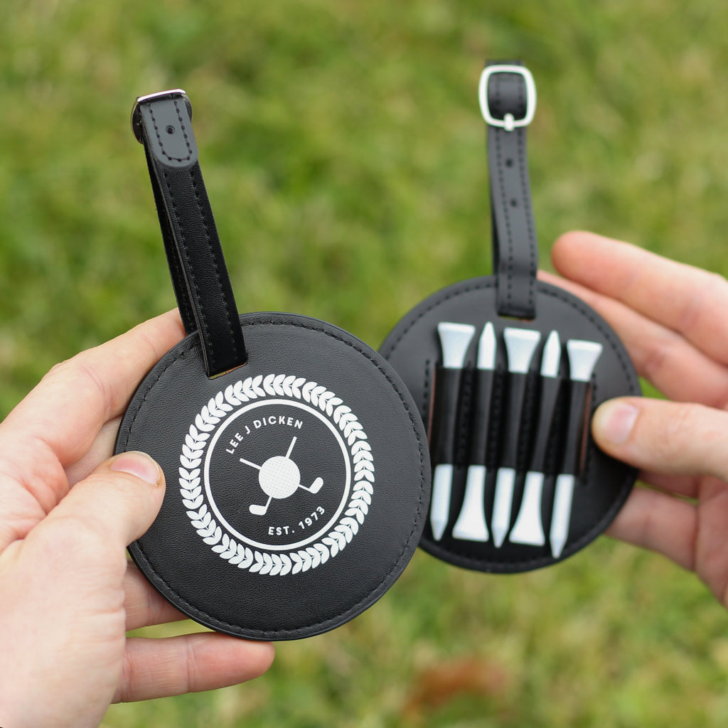 Personalised Golf Tag And Tees Bag Accessory For Him