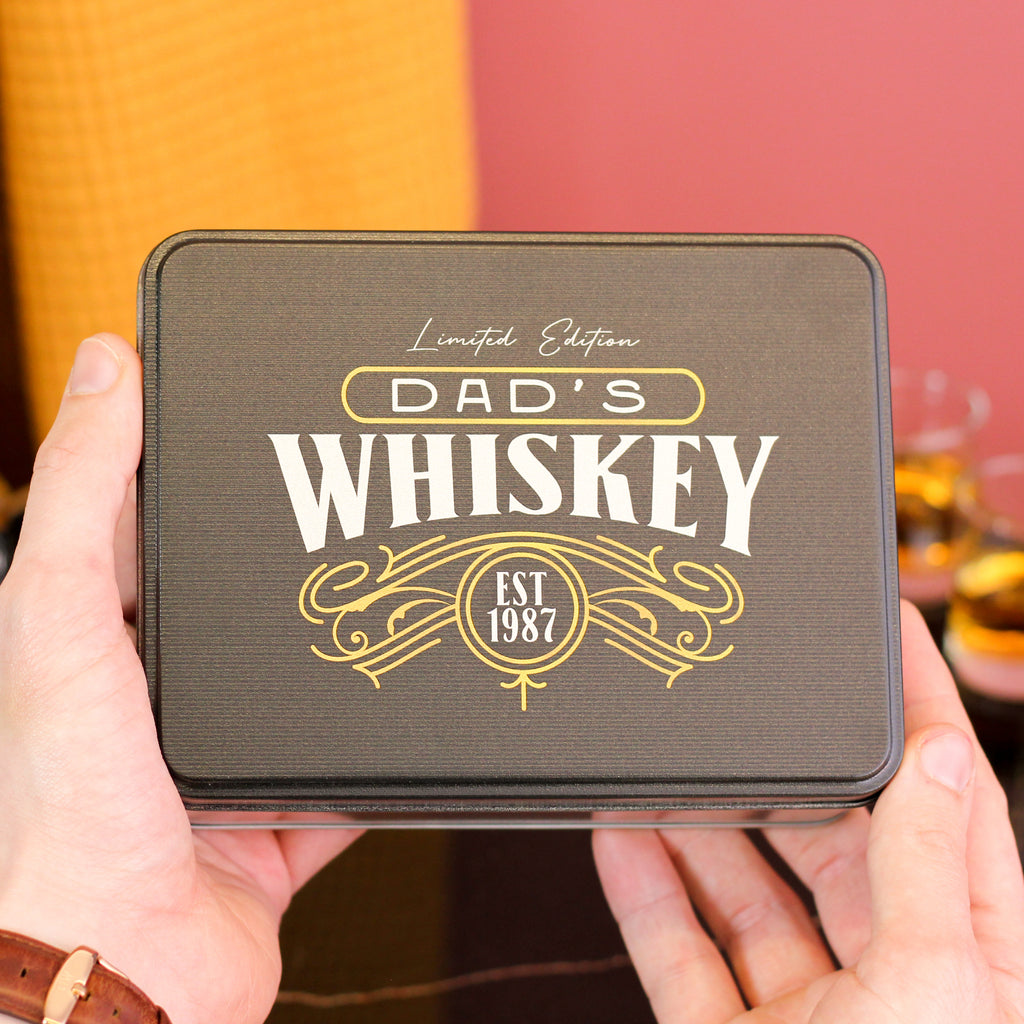 Personalised Whiskey Tin Gift Set