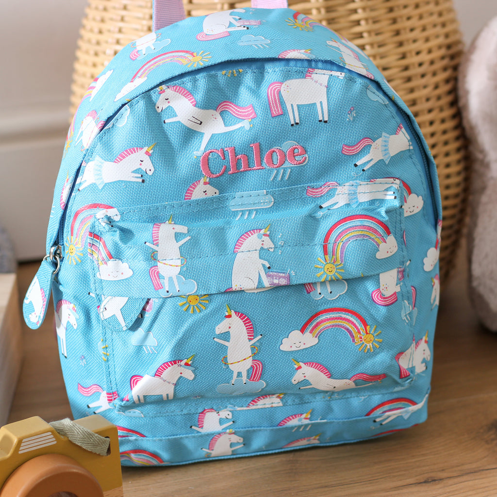 Personalised Unicorn Backpack Girls Gift For School