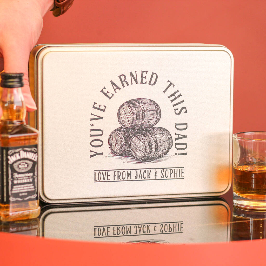 Personalised Whiskey Barrels Gift Set And Shot Glasses