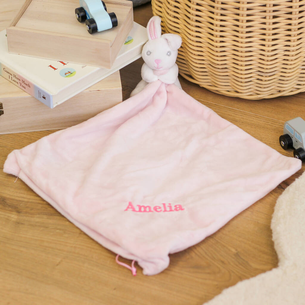 Personalised Rabbit Blanket Gift For New Baby