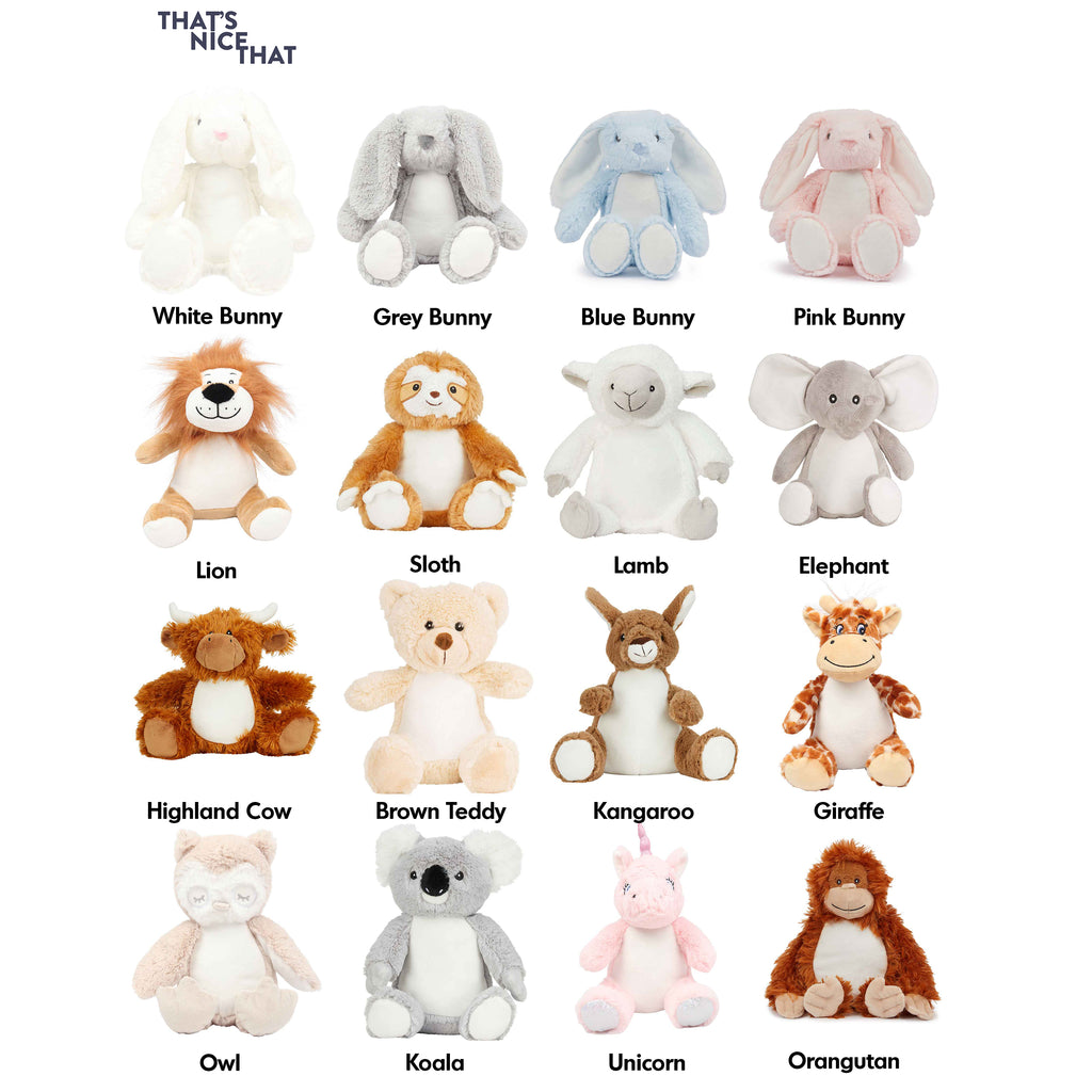 Personalised Orangutan Monkey Teddy Bear Kids Gift Toy
