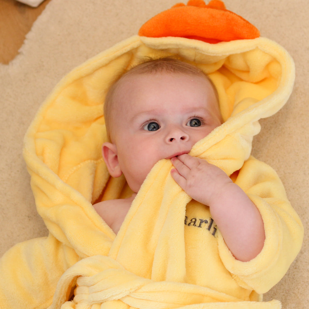 Personalised Baby Chick Dressing Gown Gift For Children