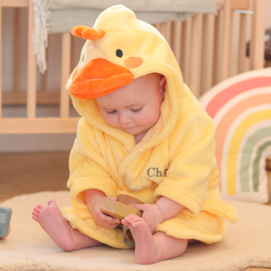 Personalised Baby Chick Dressing Gown Gift For Children