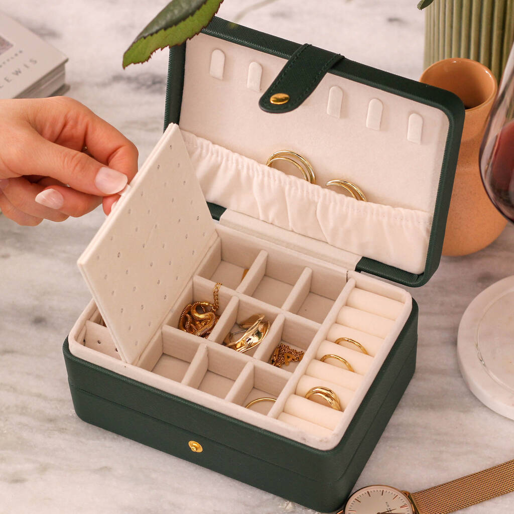 Personalised Script Jewellery Box Travel Gift For Her