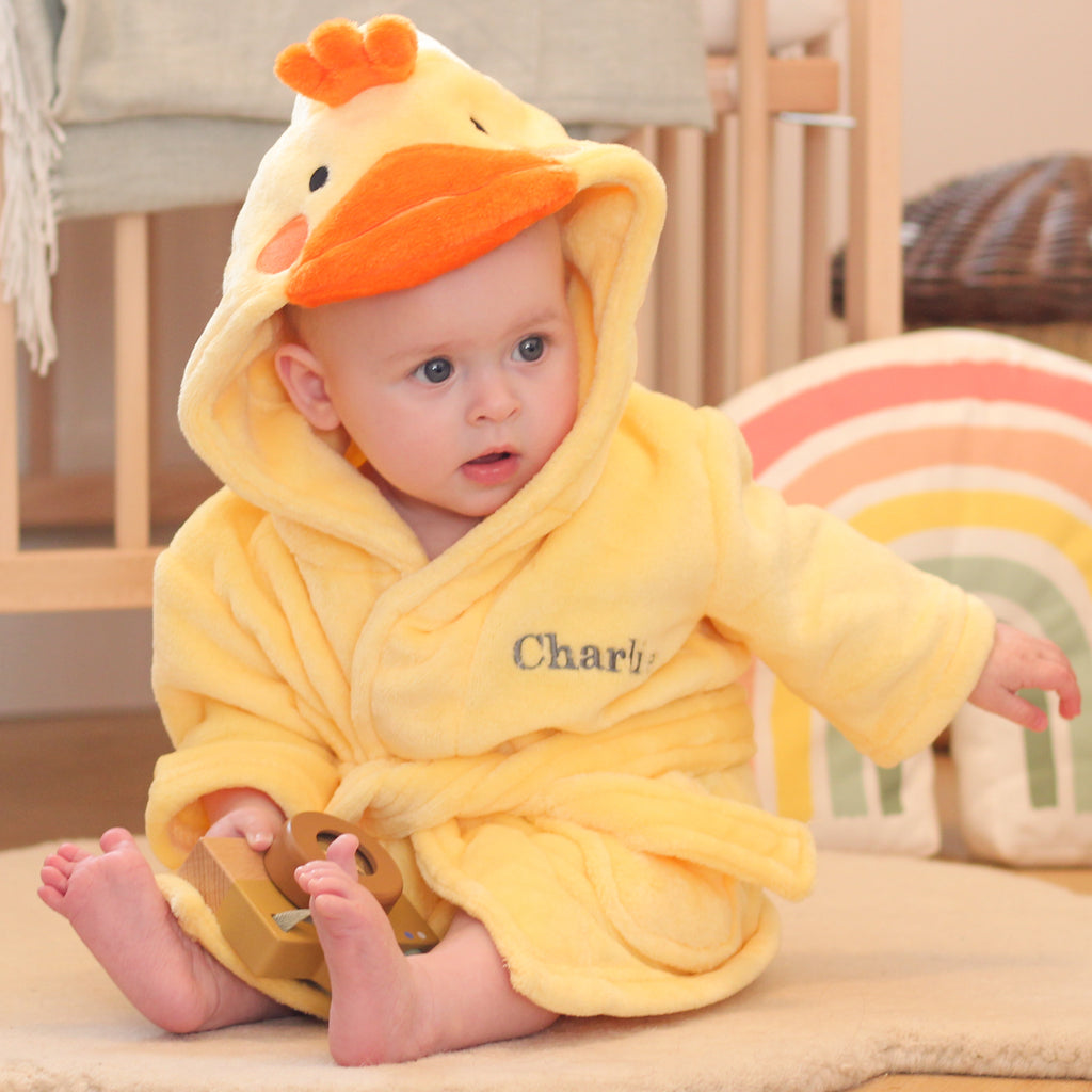 Personalised Baby Chick Dressing Gown Gift For Children