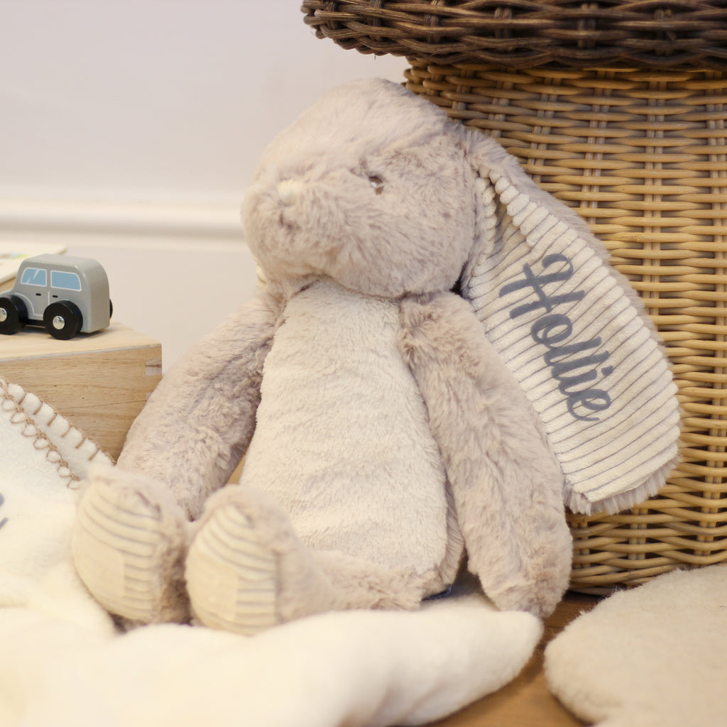 Personalised Rabbit And Matching Blanket Soft Toy