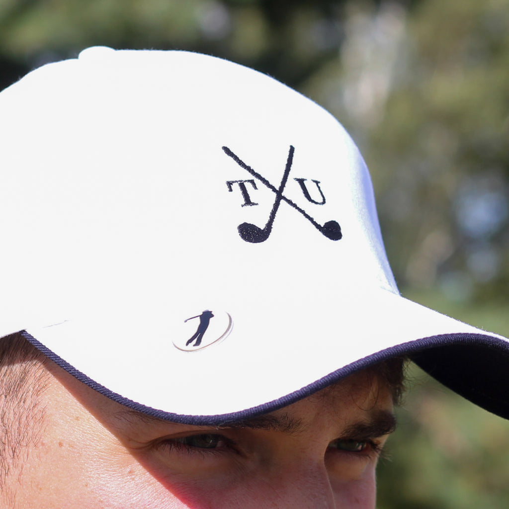 Personalised Golf Clubs Cap And Golf Ball Marker