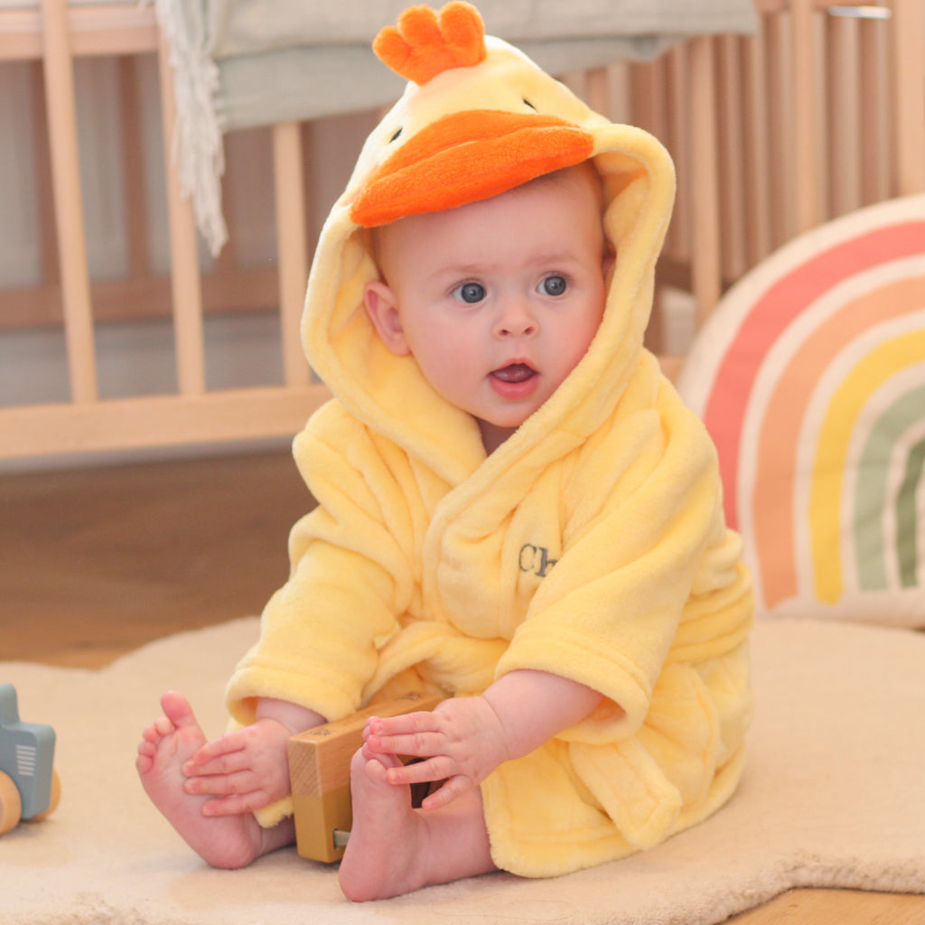 Personalised Baby Chick Dressing Gown Gift For Children