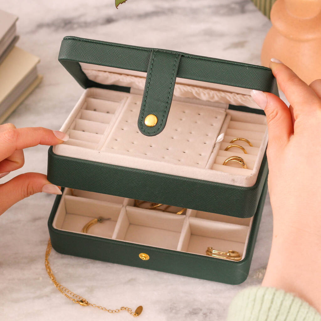 Personalised Script Jewellery Box Travel Gift For Her