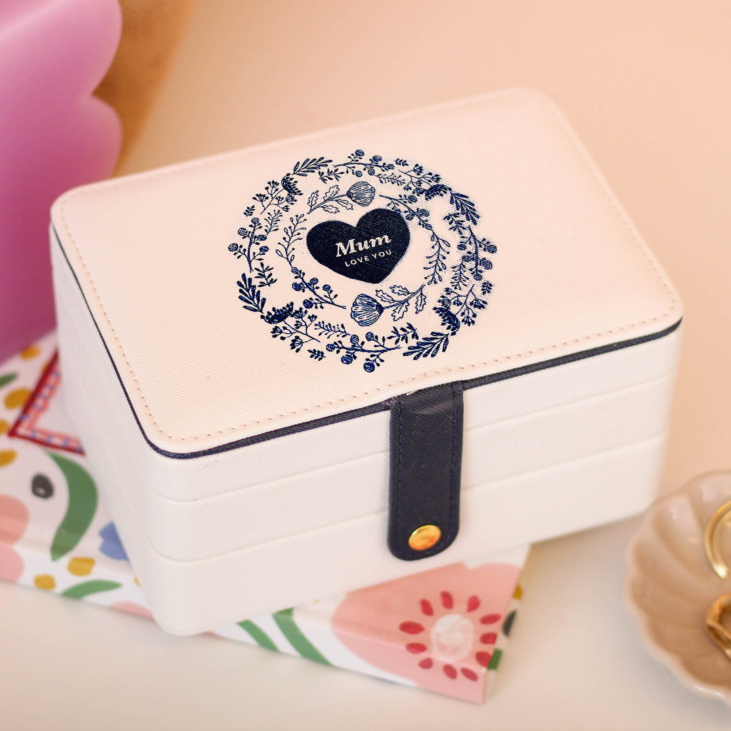 Personalised Floral Jewellery Box Gift For Mum Or Her