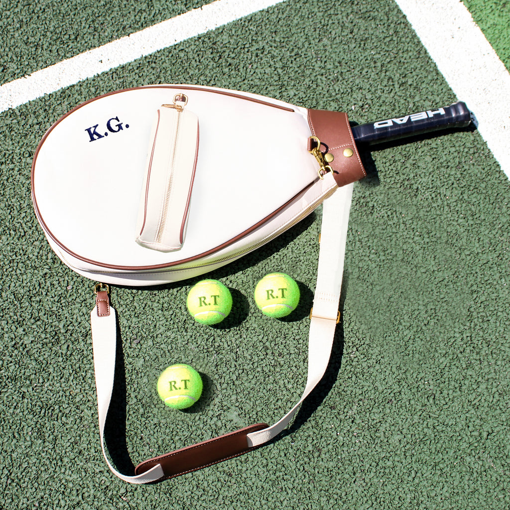Personalised Tennis Racket Case Sports Travel Bag Gift With Balls