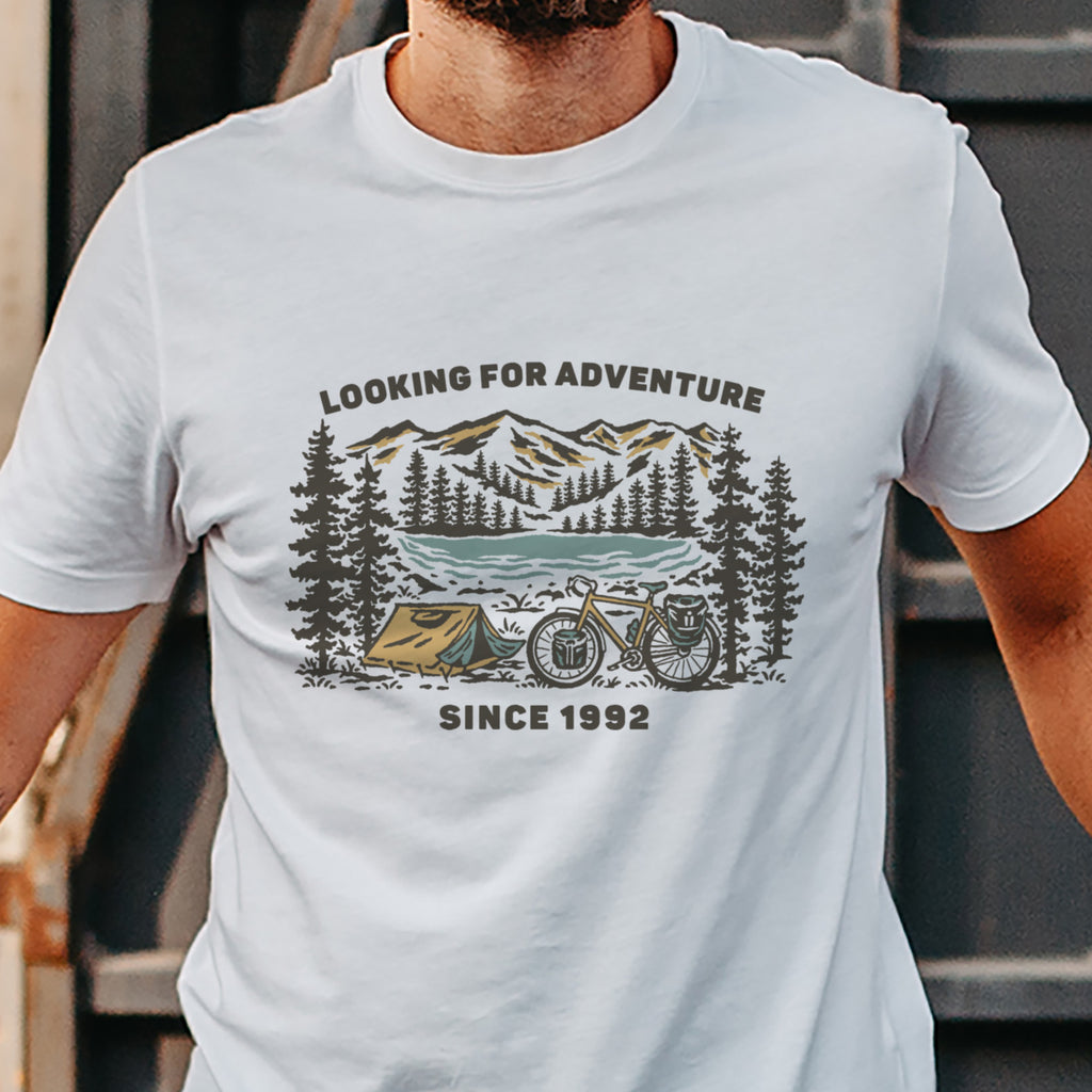 Personalised Adventure Bike T Shirt Gift For Him