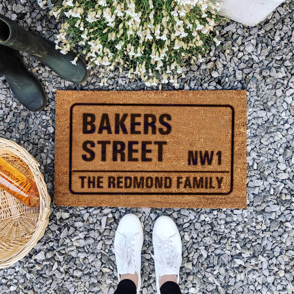 Personalised London Street Sign Doormat New Home Gift