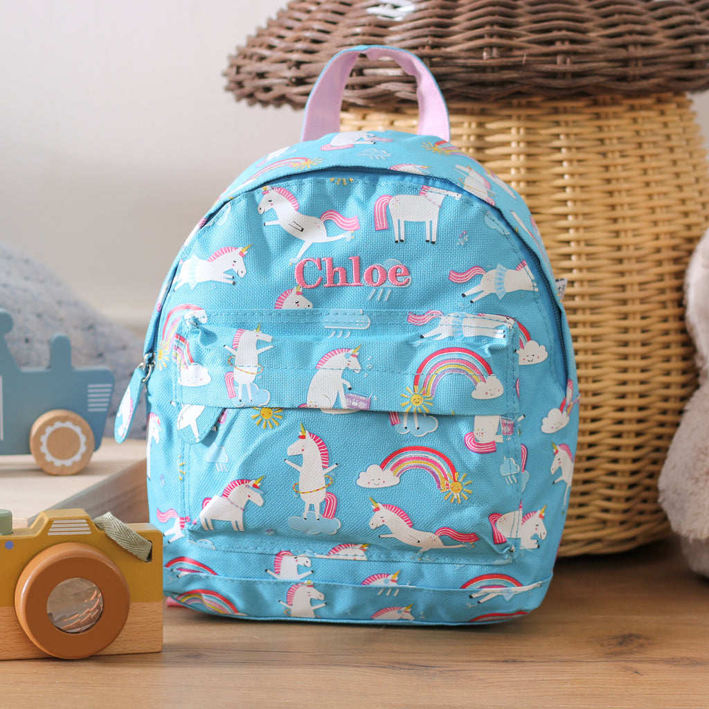 Personalised Unicorn Backpack Girls Gift For School