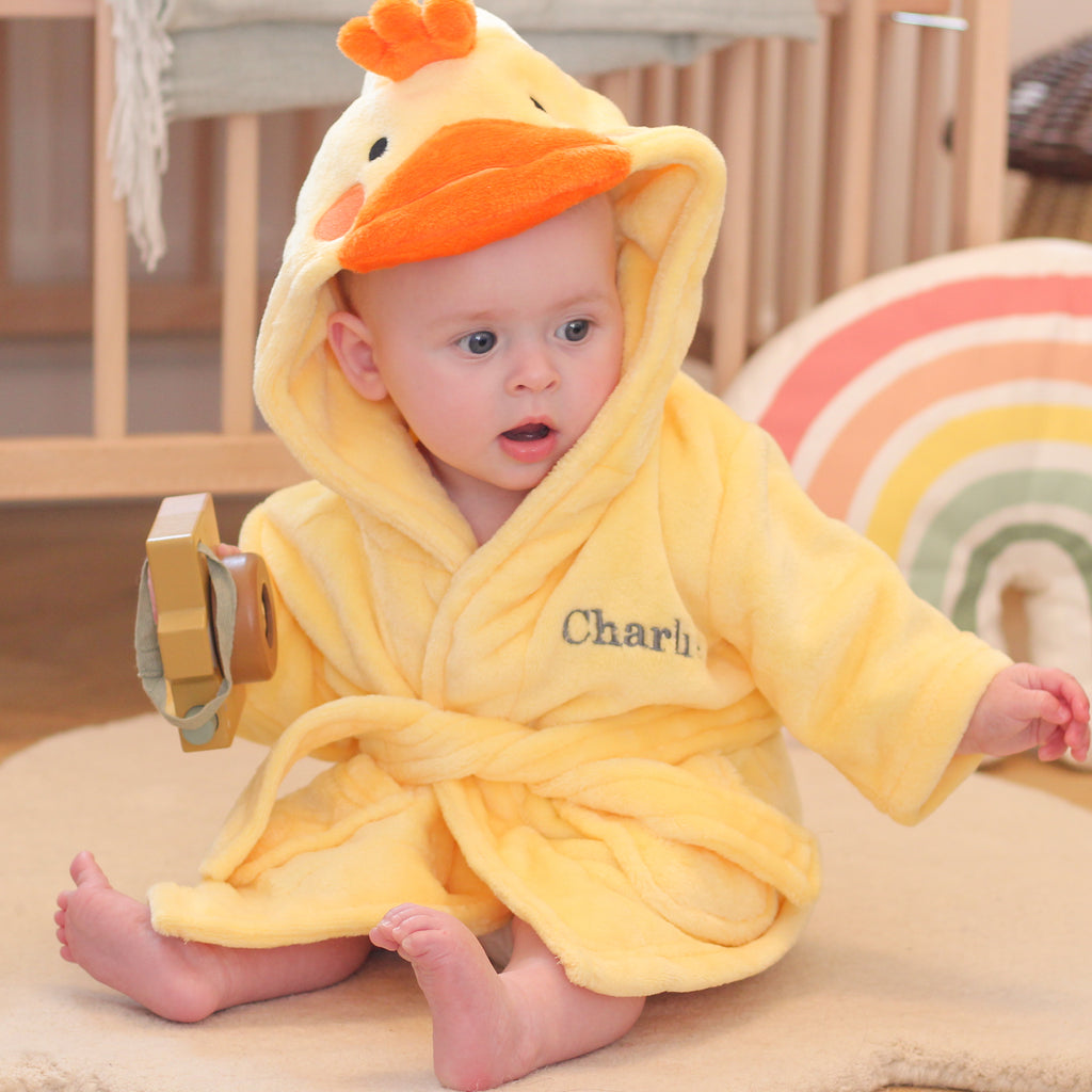 Personalised Baby Chick Dressing Gown Gift For Children