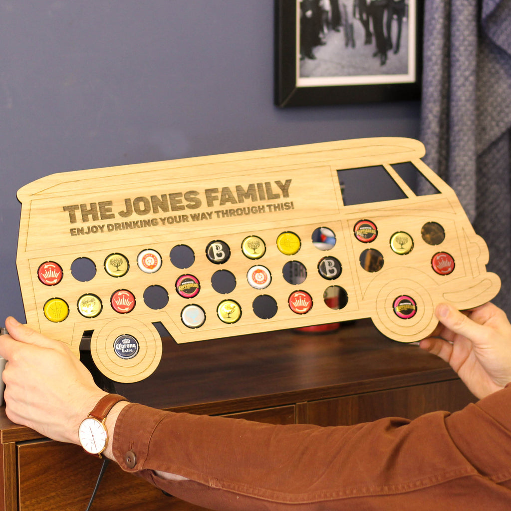 Personalised Campervan Beer Bottle Collector For Him