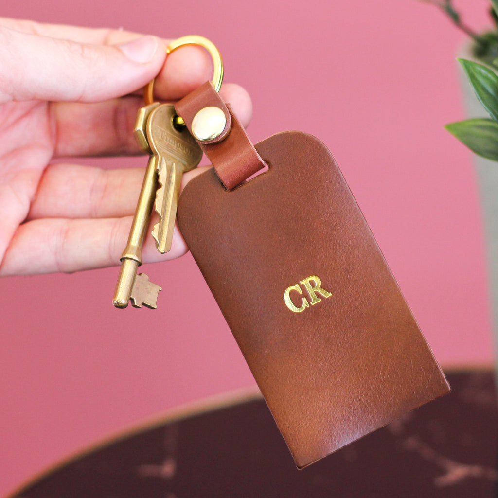 Personalised Leather Luggage Tag Gift For Travel
