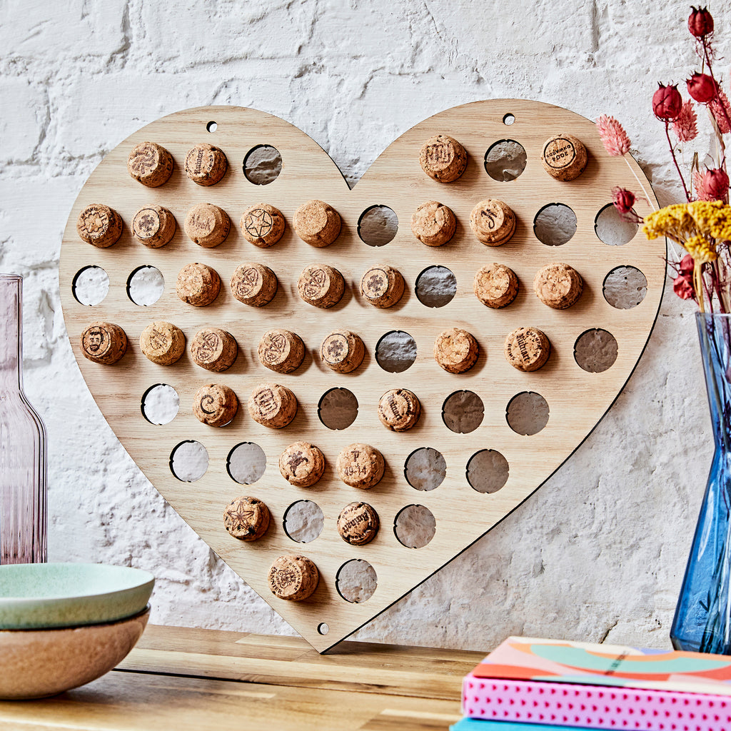 Personalised Heart Shaped Champagne Cork Collector Gift