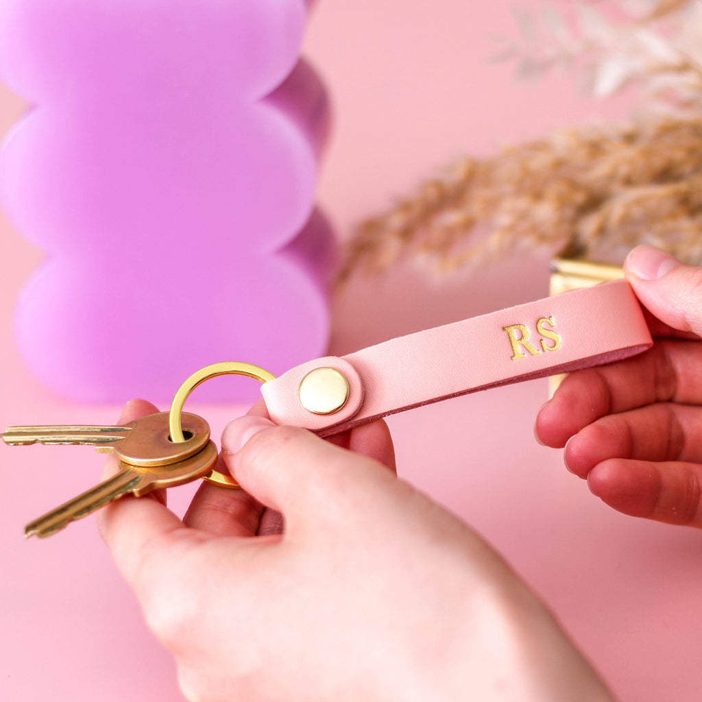 Personalised Pink Keyring For A First Home