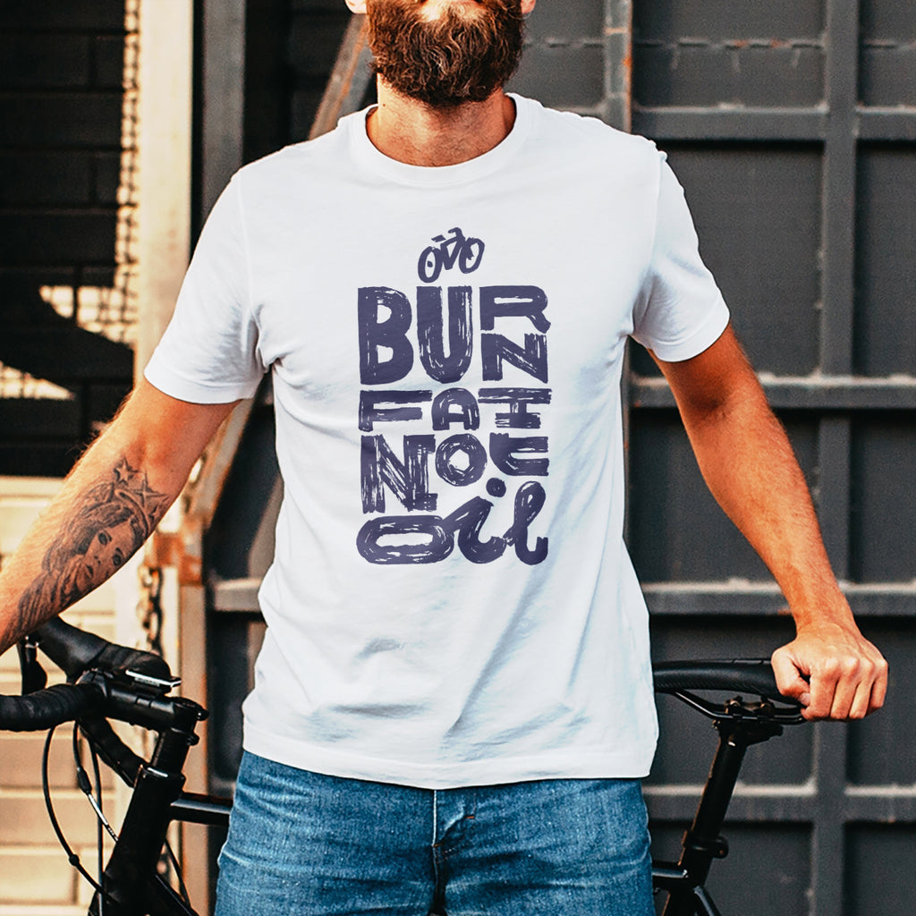 Personalised Burn Fat Cycling T Shirt Gift For Men