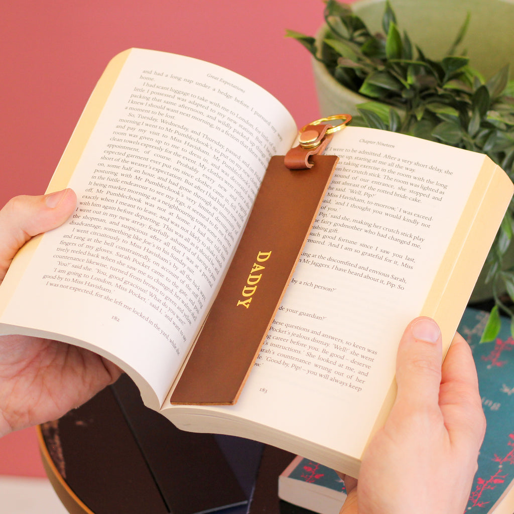 Personalised Leather Bookmark Gift For Him Or Her