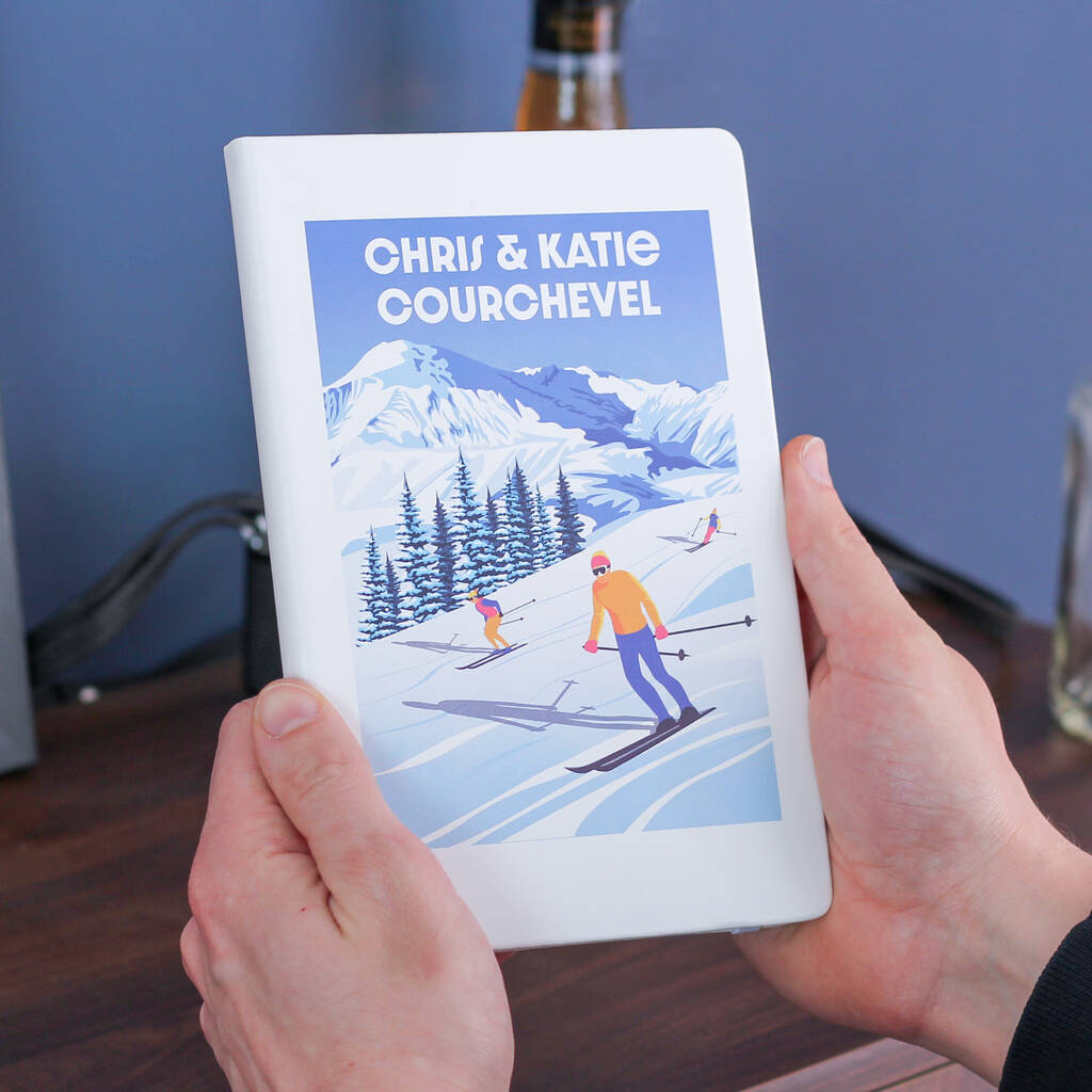 Personalised Ski Notebook Travel Journal Gift