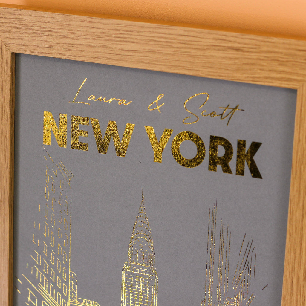 Personalised New York Foiled Travel Print Gift