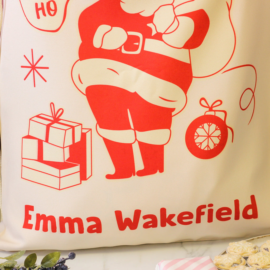Personalised Red Santa Sack Gift For Kids Christmas Day