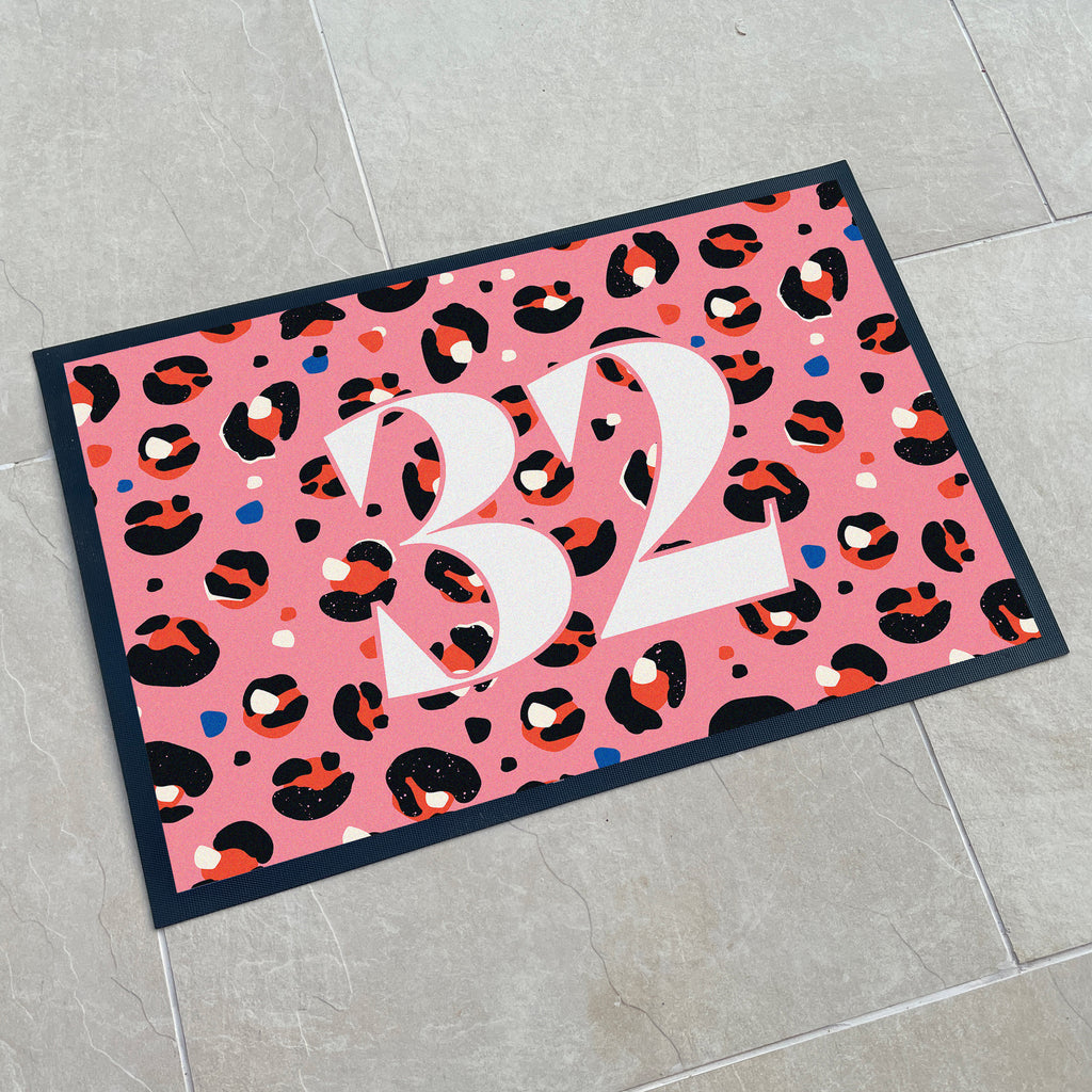 Personalised Leopard Print Doormat Gift For The Home