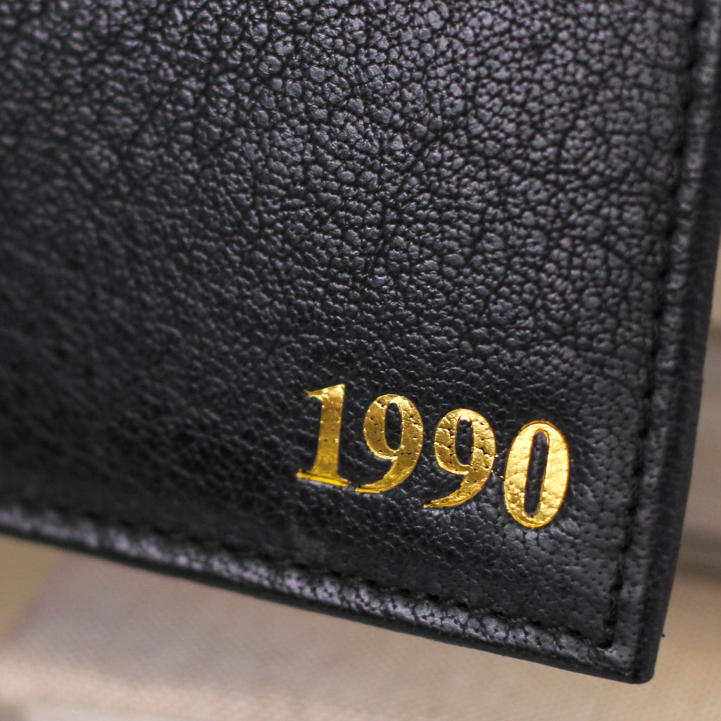 Personalised Birth Year Leather Wallet With Photo
