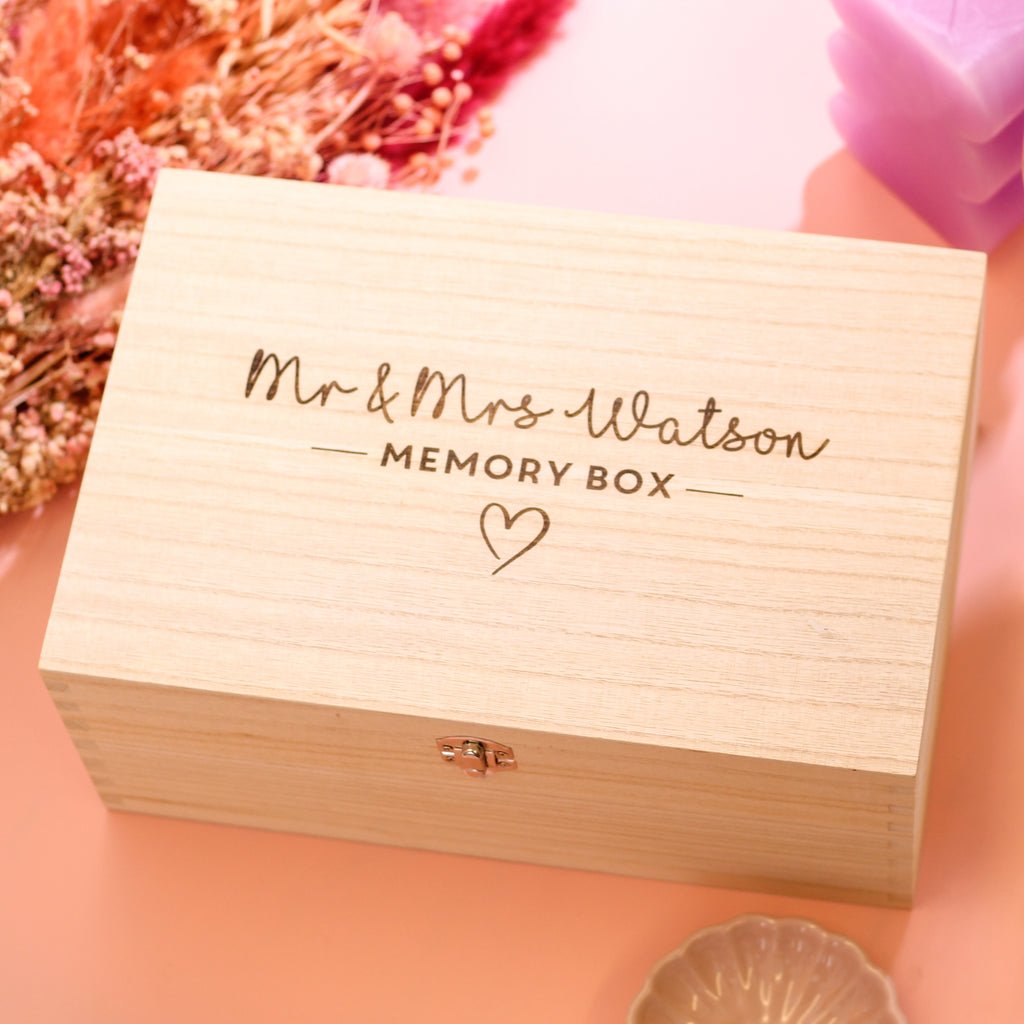 Personalised Mr And Mrs Memory Box