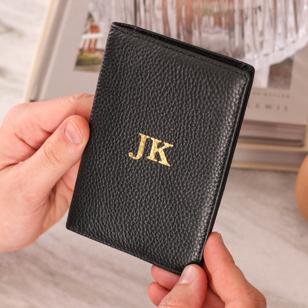 Personalised Hand Foiled Passport Travel Case For Him