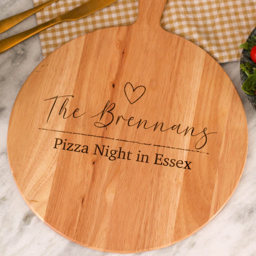 Personalised Family Night Pizza Chopping Board For Home