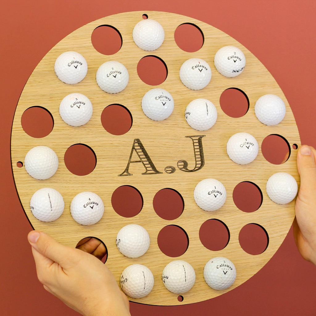 Personalised Initials Golf Ball Collector Wall Art